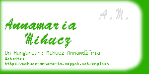 annamaria mihucz business card